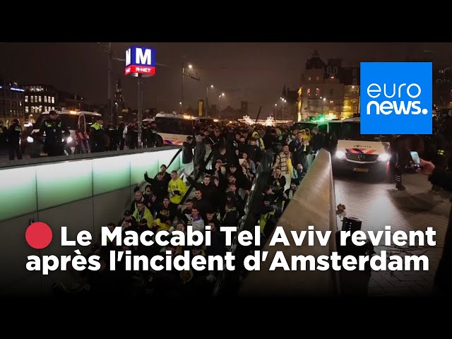 ⁣ EN DIRECT : Retour de l’équipe du Maccabi Tel Aviv après les violences à Amsterdam