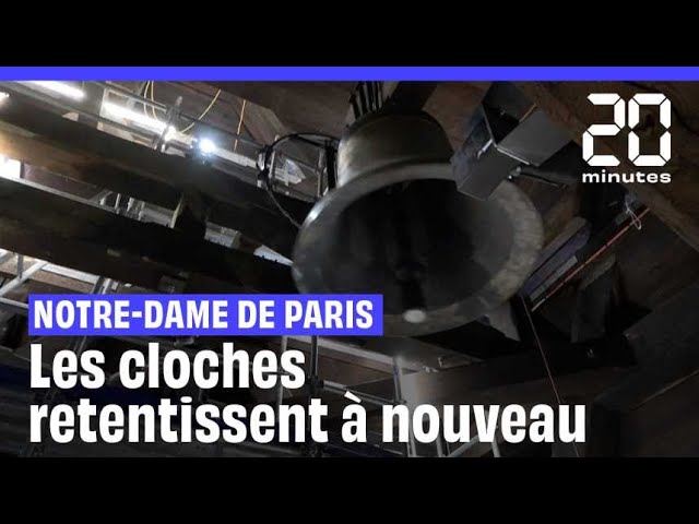 ⁣Notre-Dame de Paris : Les cloches retentissent pour la première fois depuis l'incendie #shorts