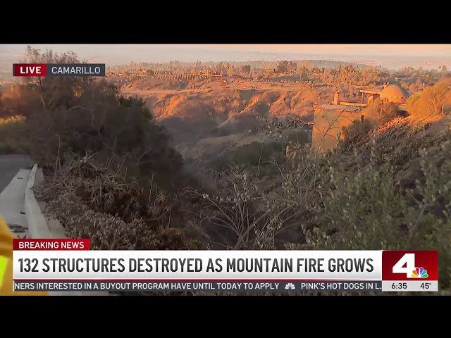 ⁣132 structures destroyed as Mountain Fire grows