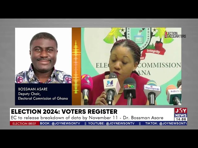 ⁣Election 2024: EC to release breakdown of data by November 11 - Dr Bossman Asare | Election Brief