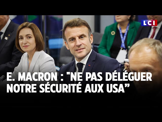 ⁣Emmanuel Macron : "ne pas déléguer notre sécurité aux USA"｜LCI