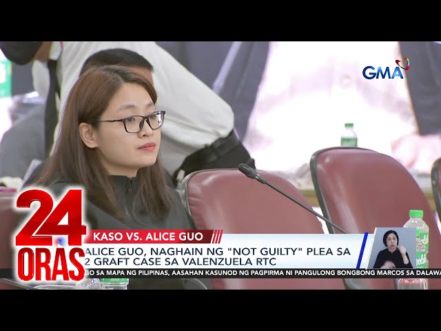 ⁣Alice Guo, naghain ng "not guilty" plea sa 2 graft case sa Valenzuela Regional... | 24 Ora