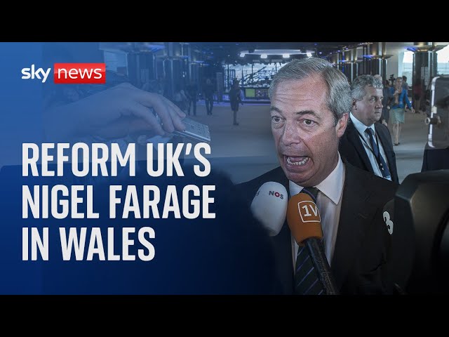 ⁣Watch live: Reform UK's Nigel Farage speaks in Wales where he claims his party is ahead of Tori