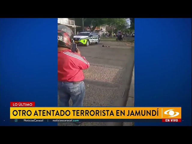 ⁣Atentado terrorista en Jamundí: moto bomba fue activada al paso de una patrulla