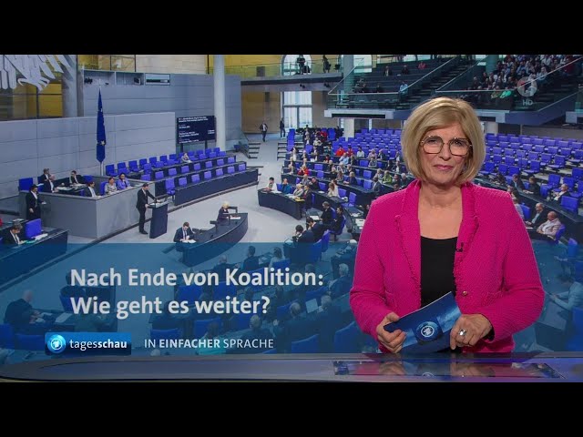 ⁣tagesschau in Einfacher Sprache 19:00 Uhr, 08.11.2024