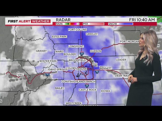 ⁣Snow piling up in eastern and southeastern Colorado as storm persists