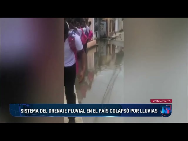 ⁣Sistema de drenaje pluvial en el país colapsa tras intensas lluvias