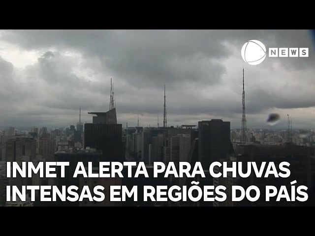 ⁣Inmet alerta para chuvas intensas em regiões do Brasil durante o final de semana