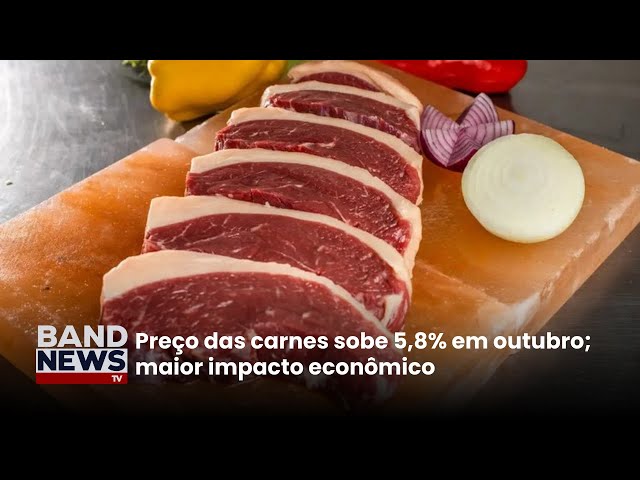 ⁣Preços das carnes sobe 5,8% no mês de outubro | BandNews TV