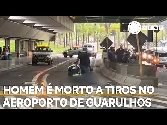 ⁣Homem é morto a tiros no aeroporto de Guarulhos