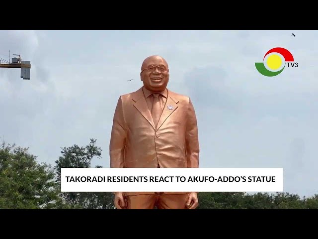 ⁣#TheTrends: Akufo-Addo Unveil statue of himself at Effia-Nkwanta Hospital - What's your take?