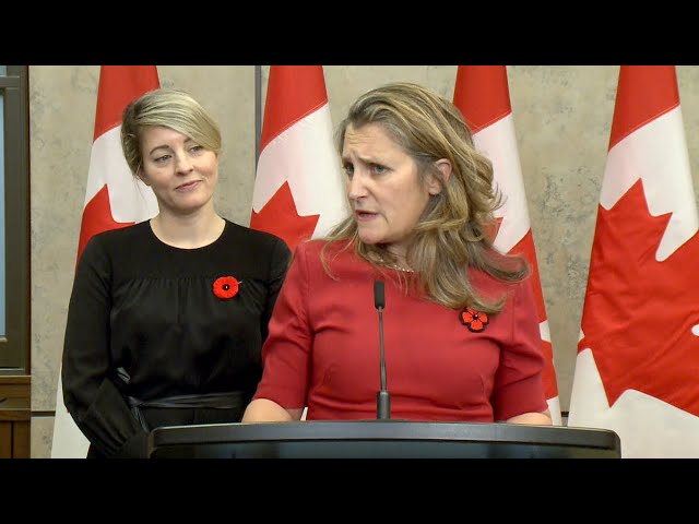 ⁣USMCA "a model trade deal:" Freeland on threat of tariffs from Trump government