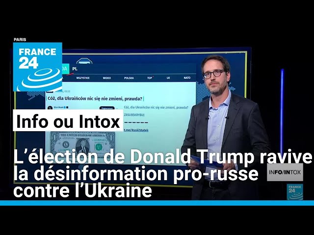 ⁣L’élection de Donald Trump ravive la désinformation pro-russe contre l’Ukraine • FRANCE 24