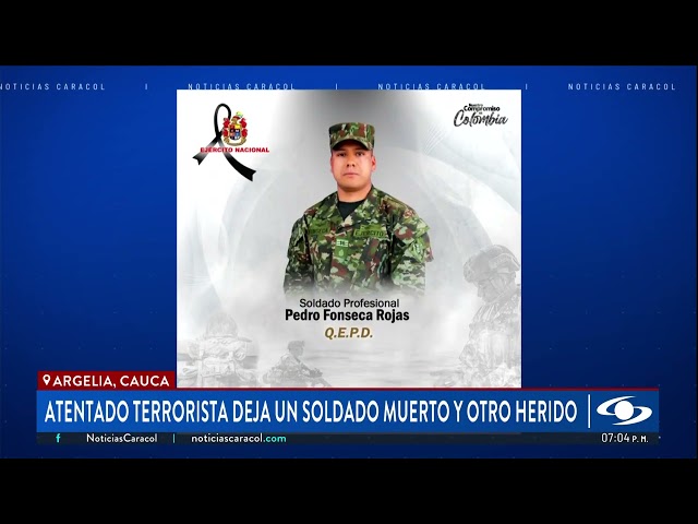 ⁣La violencia en el Cauca y el Valle no cesa. Un soldado perdió la vida