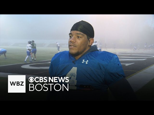 ⁣Bentley University linebacker on career path of faith and service