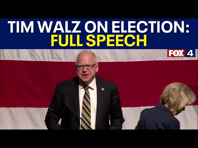 ⁣Tim Walz speaks after 2024 election: FULL SPEECH