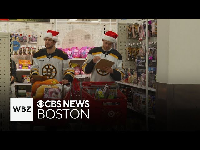 ⁣Boston Bruins head to Watertown Target for annual toy shopping visit