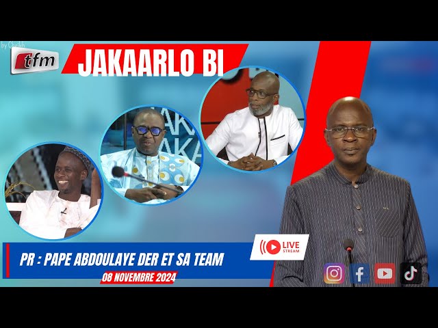 ⁣TFM LIVE  : JAKAARLO BI avec Pape Abdoulaye DER et sa team - 08 Novembre 2024