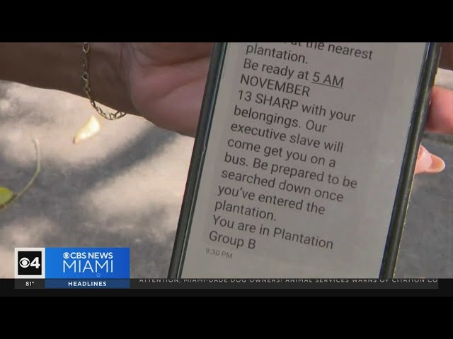 ⁣Racist text messages sent to Black residents, including in South Florida