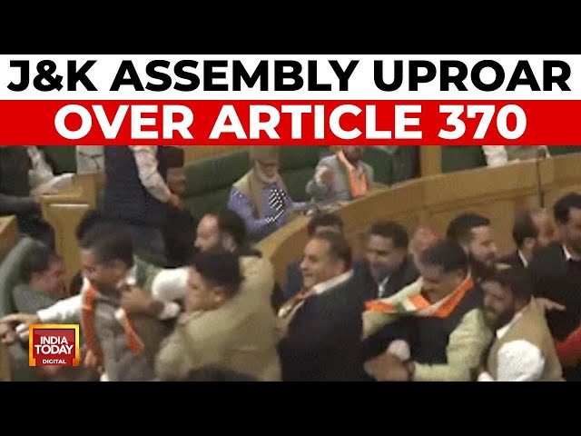 ⁣Jammu and Kashmir Assembly Chaos Over Article 370 Restoration | India Today