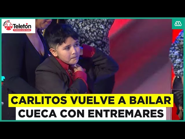 ⁣Teletón 2024 | Carlitos vuelve a bailar cueca junto a Entremares