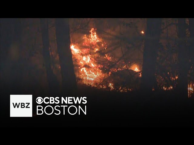 ⁣Firefighters in Braintree, Mansfield battle brush fires