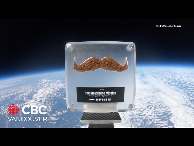 ⁣Jon Montgomery launches moustache into outer space for Movember