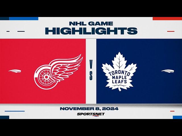 ⁣NHL Highlights | Red Wings vs. Maple Leafs - November 8, 2024