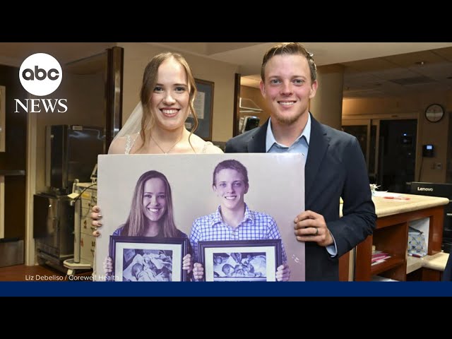 ⁣Newlyweds honor staff at NICU where they were both treated as babies