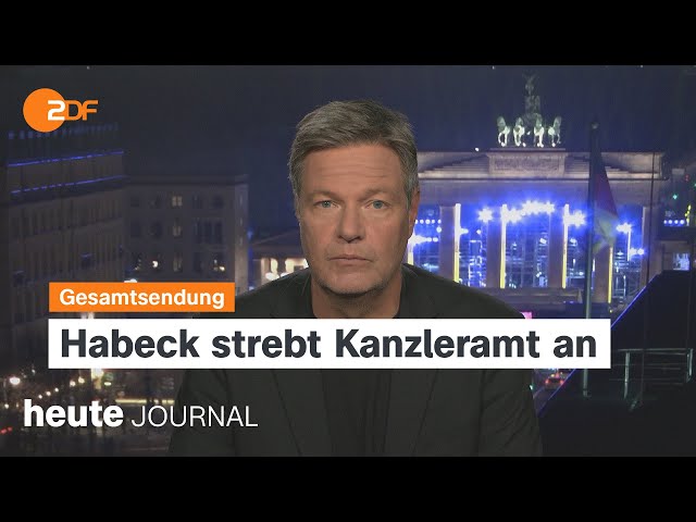 ⁣heute journal vom 08.11.2024 Neuwahltermin, Kanzlerkandidatur Habeck, Ausschreitungen Amsterdam