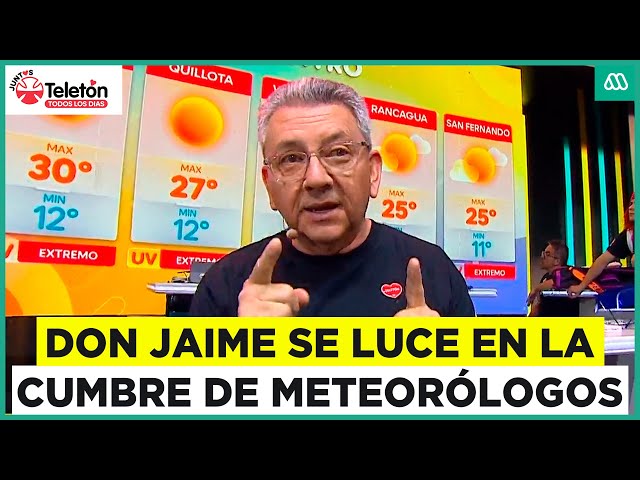 ⁣Teletón 2024 | ¡Se lució! Don Jaime entregó el pronóstico del tiempo en la Cumbre de Meteorólogos