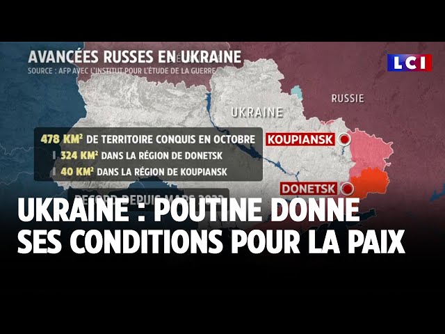 ⁣Ukraine : Poutine donne ses conditions pour la paix｜LCI