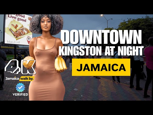 ⁣✔️ Walking DOWNTOWN KINGSTON AT NIGHT Tour as Christmas Draw's Near In Jamaica 2024 4K