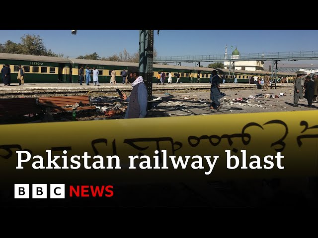 ⁣Pakistan railway bomb blast kills at least 25 | BBC News