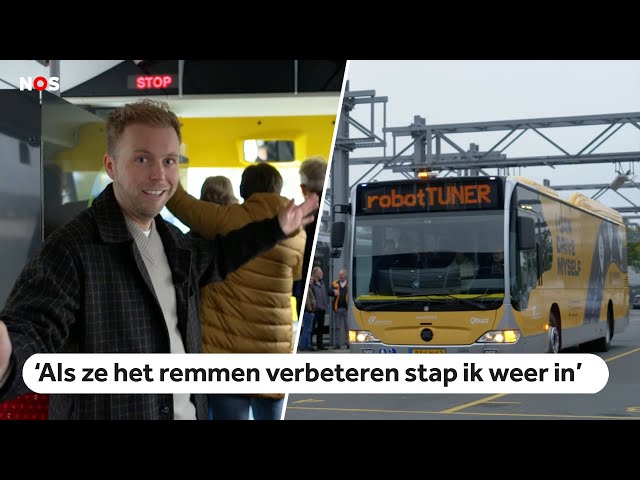 ⁣Zelfrijdende bus straks de busbaan op? Soepel gaat het nog niet