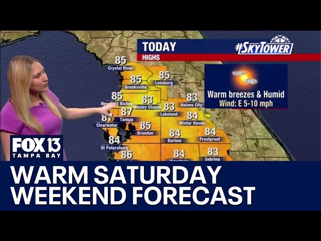 ⁣Tampa weather: Warm breezes on Saturday