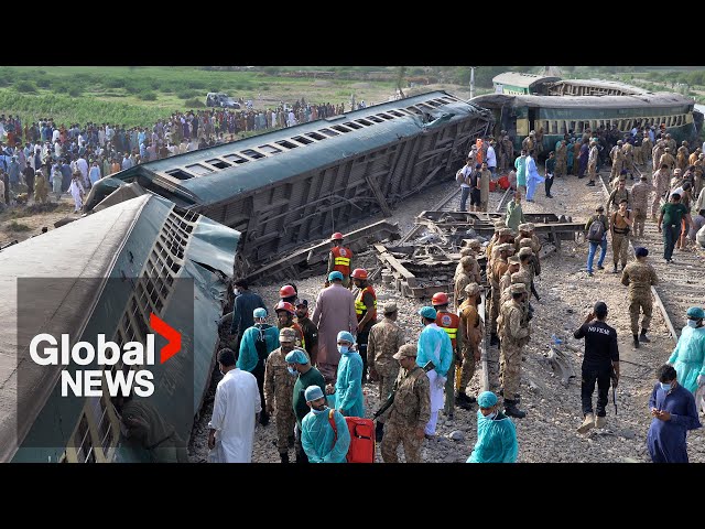 ⁣Pakistan train station explosion kills at least 24, injures dozens