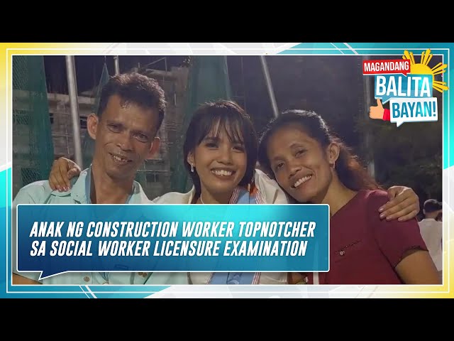 ⁣Anak ng construction worker, topnotcher sa Social Worker Licensure Examination