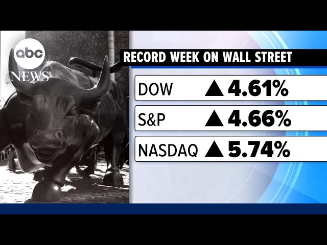 ⁣Stock markets soar on Wall Street following Trump's win