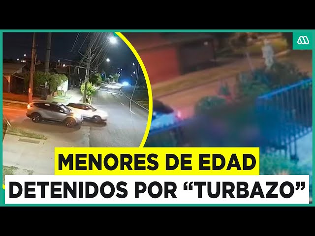 ⁣Dos menores de edad son detenidos por violento turbazo en Maipú: Ambos tienen antecedentes