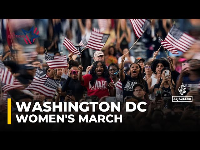 ⁣Women's march in Washington DC: Organisers call for unity ahead of second Trump term