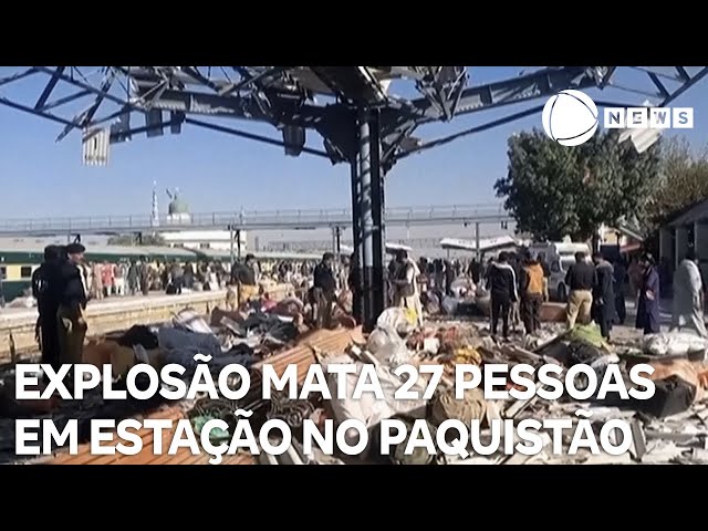 ⁣Explosão em estação de trem mata mais de 20 pessoas no Paquistão