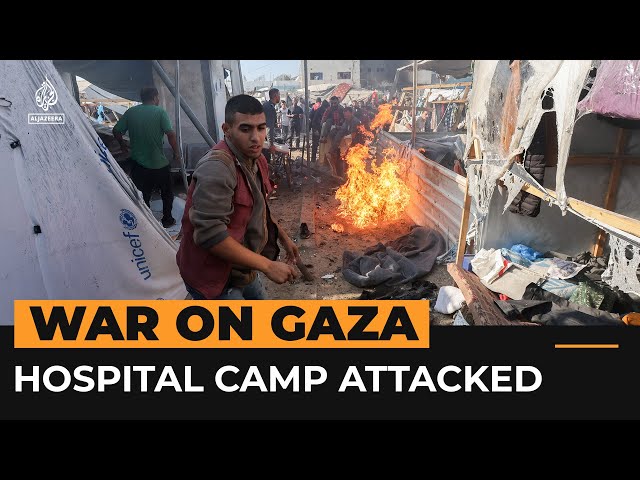 ⁣Israel attacks displaced people camped at Gaza hospital | Al Jazeera Newsfeed