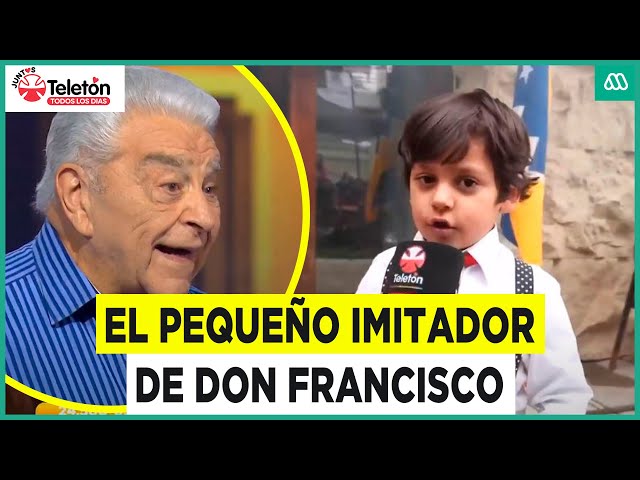 ⁣Teletón 2024 | ¿Futuro animador?: El tierno pequeño imitador de Don Francisco