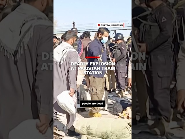 ⁣Deadly explosion at Pakistan train station