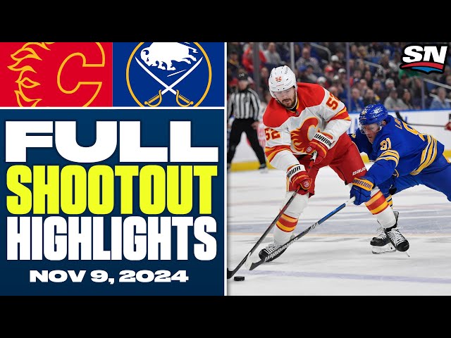 ⁣Calgary Flames at Buffalo Sabres | FULL Shootout Highlights - November 9, 2024