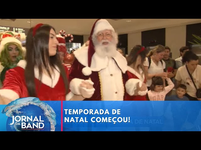 ⁣Papai Noel abre a temporada de Natal em shoppings de SP | Jornal da Band