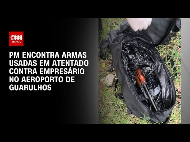 ⁣PM encontra armas usadas em atentado contra empresário no Aeroporto de Guarulhos | CNN PRIME TIME