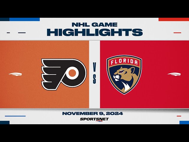 ⁣NHL Highlights | Flyers vs. Panthers - November 9, 2024