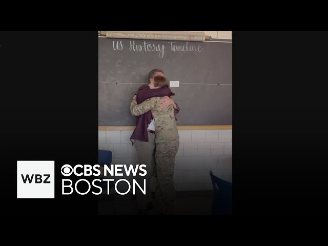 ⁣Marlboro teacher surprised by daughter as she returns from deployment